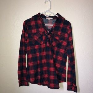 Long sleeve flannel top
